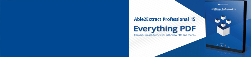 Able2Extract Professional banner