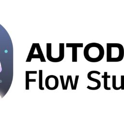 ADSK Flow Studio RGB Colored Robot Stacked Black Logo