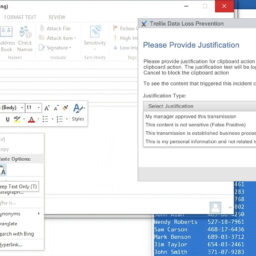 Dlp Endpoint End User Blocking Prompt And Request For Justification