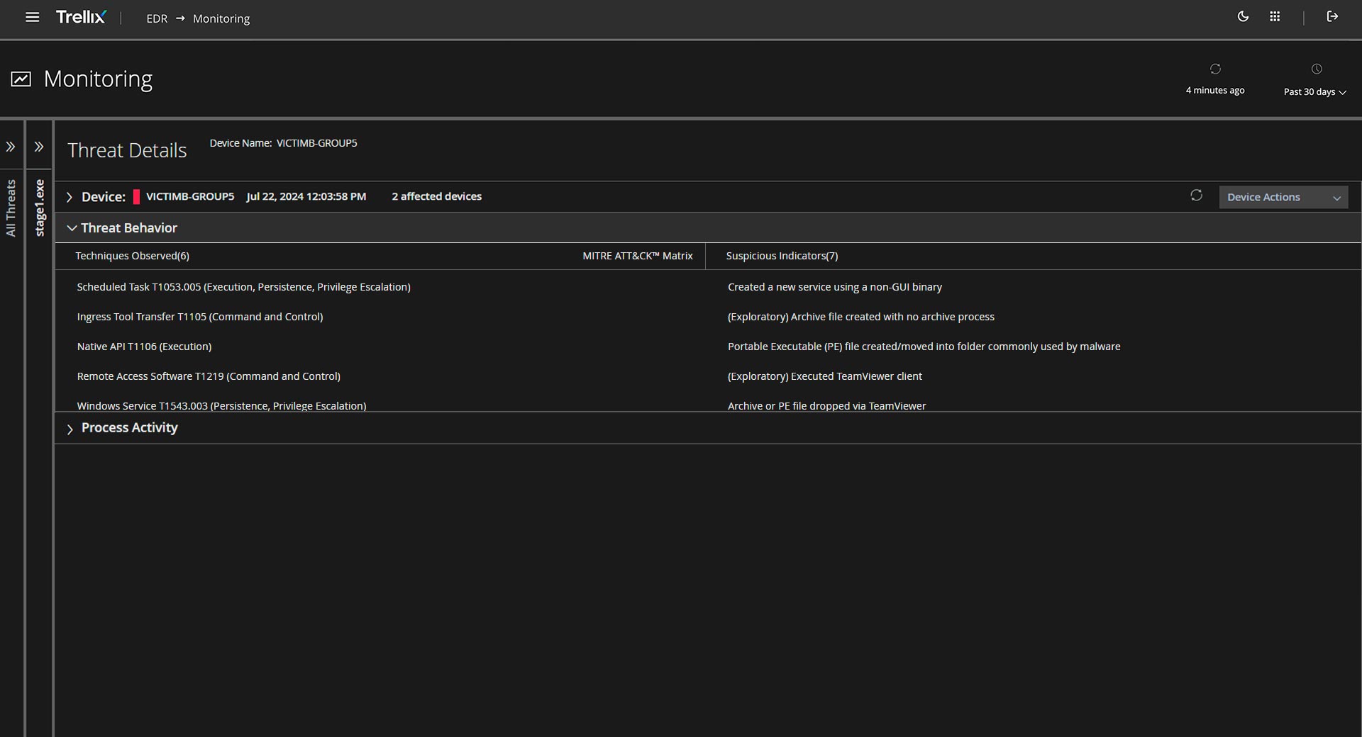 Edr Wise Threat Behavior
