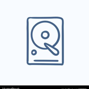 Hard Disk Sketch Icon Vector 9311309