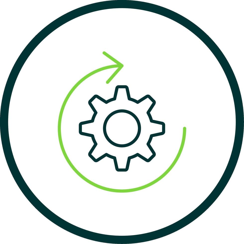 Process Line Circle Icon Vector