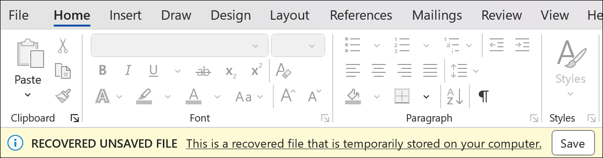Screenshot Of Session Recovery