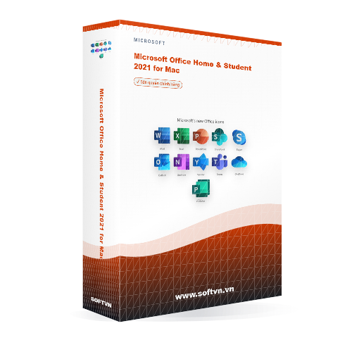 Softvn Box Microsoft Office Home Student 2021 For Mac Light 500x500