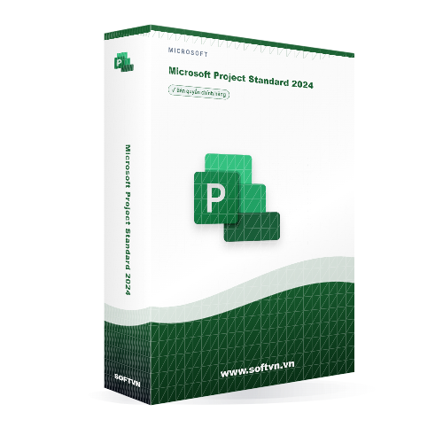 Softvn Box Microsoft Project Standard 2024 Dark 500x500