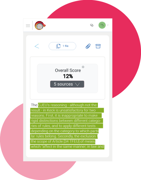 Easy To Interpret Plagiarism Score