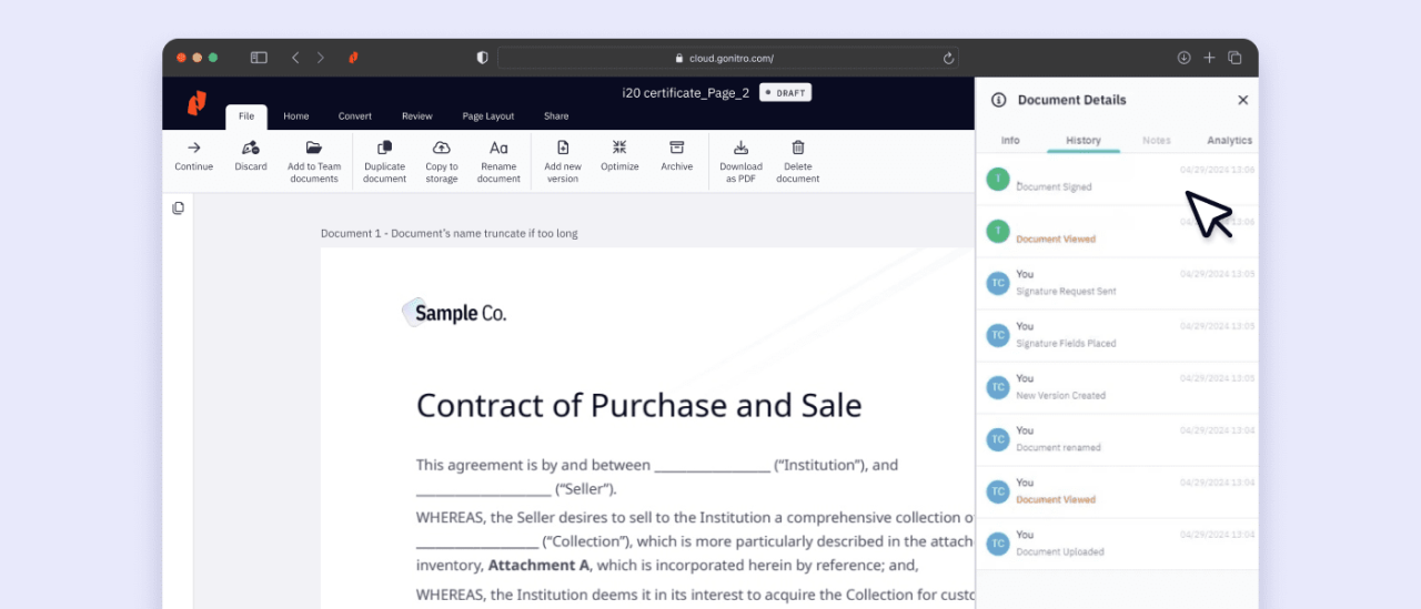 Screenshot Carousel Sign Audit Trails