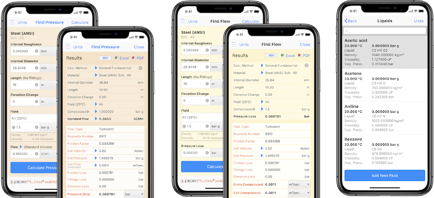 Pipe_flow_wizard_for_ios_find_pressure_find_flow_fluid_manager